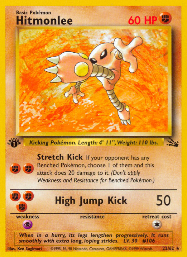 Hitmonlee (22/62) [Fossil 1st Edition] | North Game Den