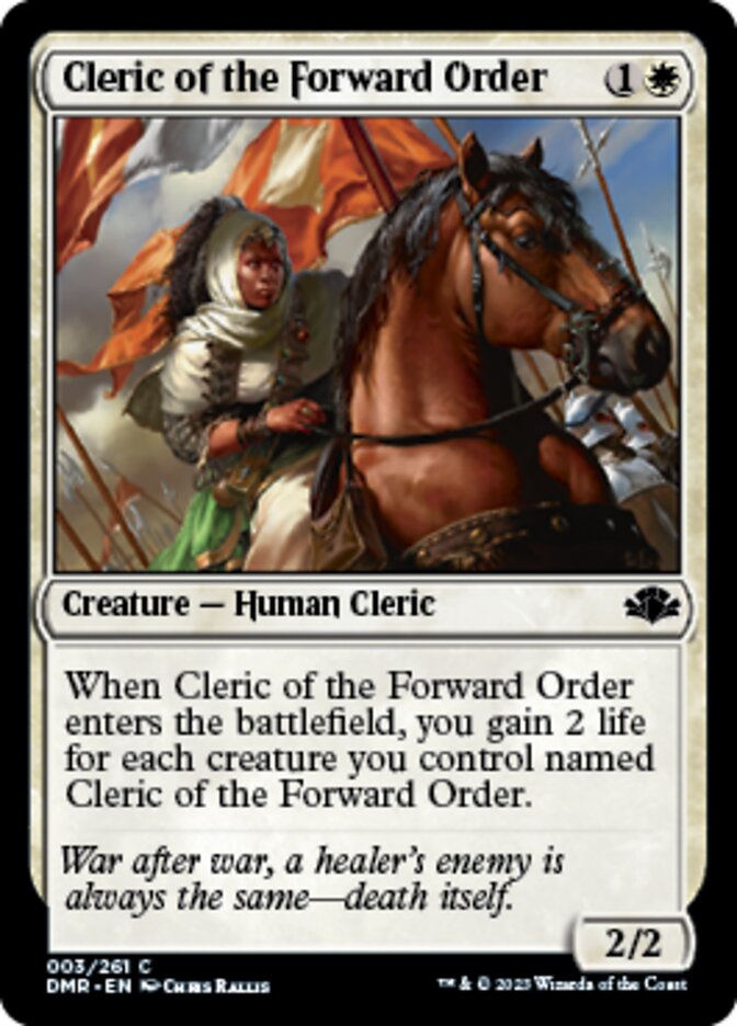 Cleric of the Forward Order [Dominaria Remastered] | North Game Den