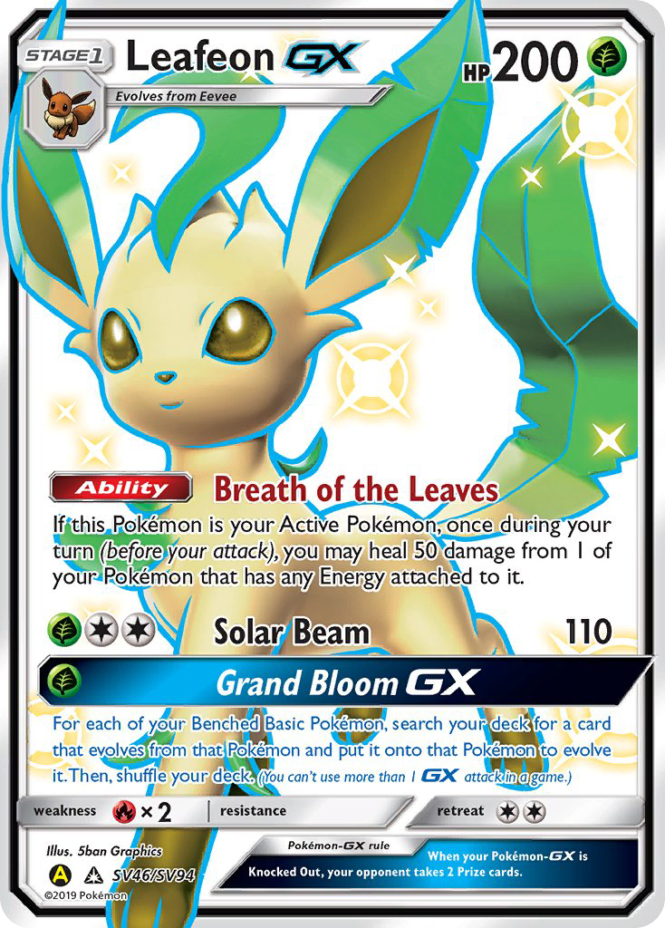 Leafeon GX (SV46/SV94) [Sun & Moon: Hidden Fates - Shiny Vault] | North Game Den