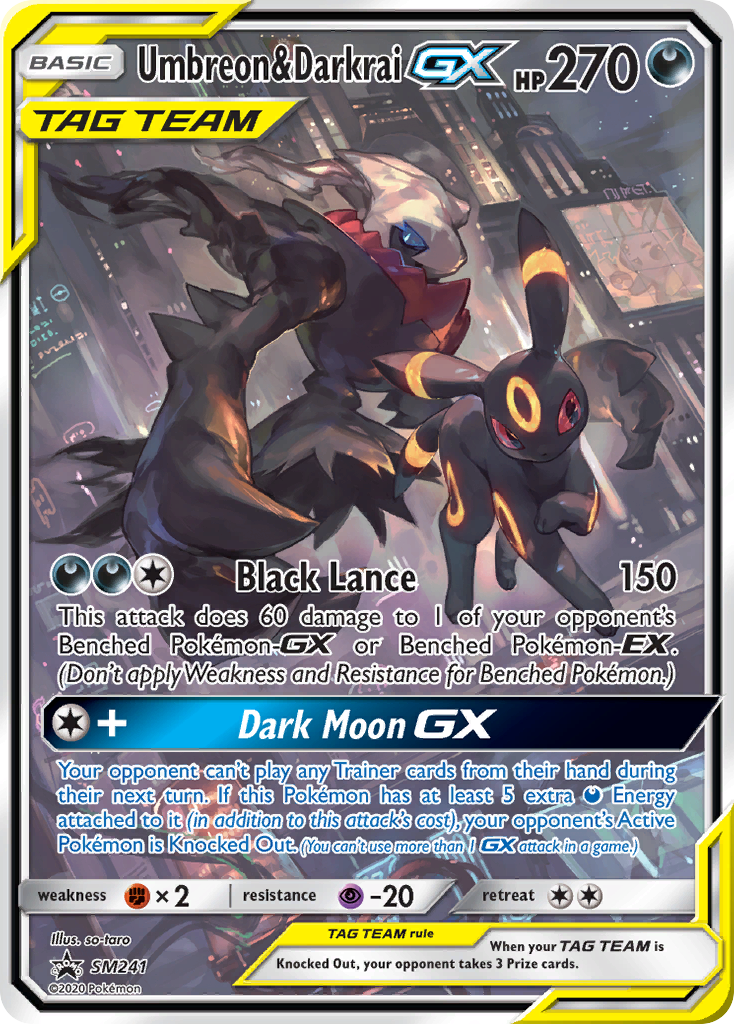 Umbreon & Darkrai GX (SM241) (Jumbo Card) [Sun & Moon: Black Star Promos] | North Game Den