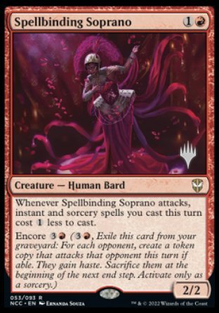 Spellbinding Soprano (Promo Pack) [Streets of New Capenna Commander Promos] | North Game Den