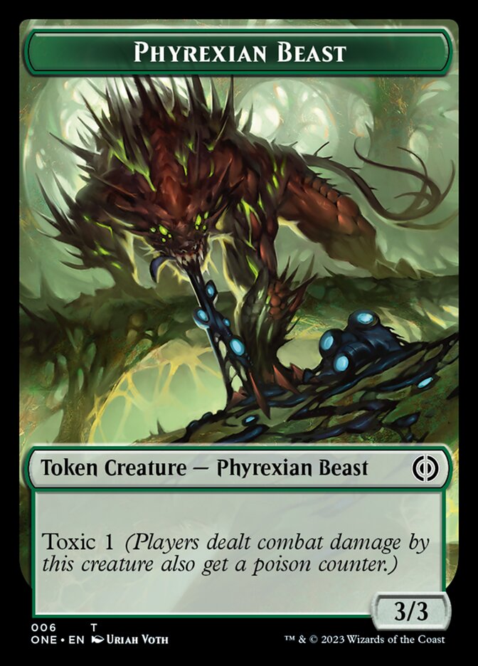 Phyrexian Beast Token [Phyrexia: All Will Be One Tokens] | North Game Den