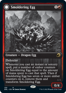 Smoldering Egg // Ashmouth Dragon [Innistrad: Double Feature] | North Game Den