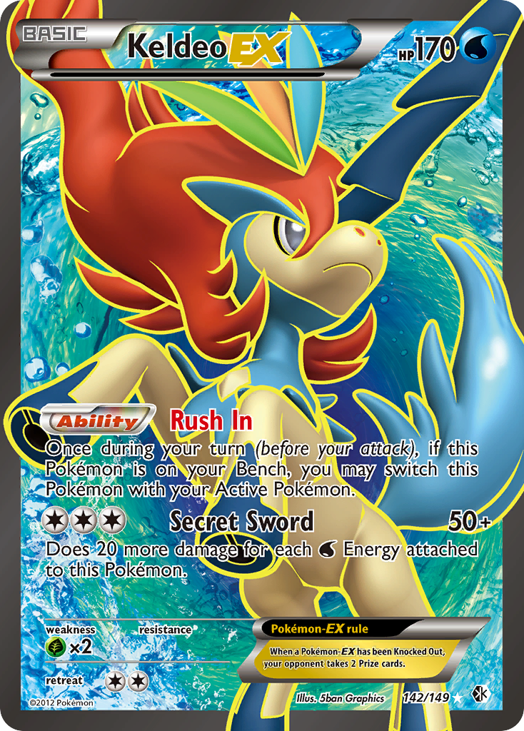 Keldeo EX (142/149) [Black & White: Boundaries Crossed] | North Game Den