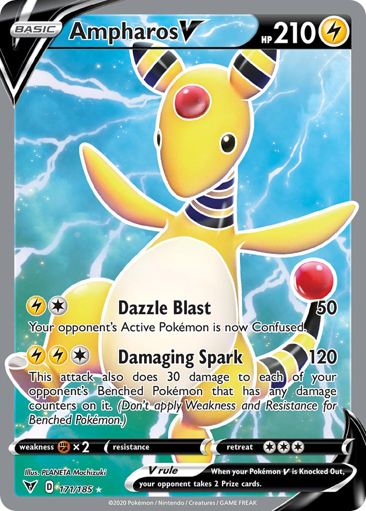 Ampharos V (171/185) [Sword & Shield: Vivid Voltage] | North Game Den