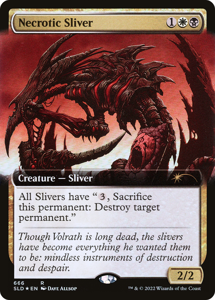 Necrotic Sliver (Extended Art) [Secret Lair Drop Promos] | North Game Den