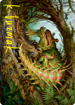 Blex, Vexing Pest Art Card (Gold-Stamped Signature) [Strixhaven: School of Mages Art Series] | North Game Den