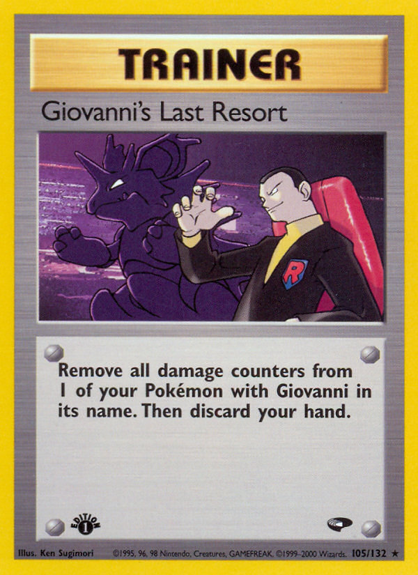 Giovanni's Last Resort (105/132) [Gym Challenge 1st Edition] | North Game Den