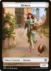 Human // Spirit Double-Sided Token [Phyrexia: All Will Be One Commander Tokens] | North Game Den