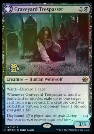 Graveyard Trespasser // Graveyard Glutton [Innistrad: Midnight Hunt Prerelease Promos] | North Game Den