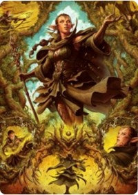 Nissa of Shadowed Boughs 2 Art Card [Zendikar Rising Art Series] | North Game Den