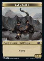 Cat Dragon // Spirit Double-sided Token [Double Masters 2022 Tokens] | North Game Den