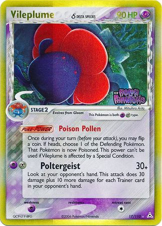 Vileplume (17/110) (Delta Species) (Stamped) [EX: Holon Phantoms] | North Game Den