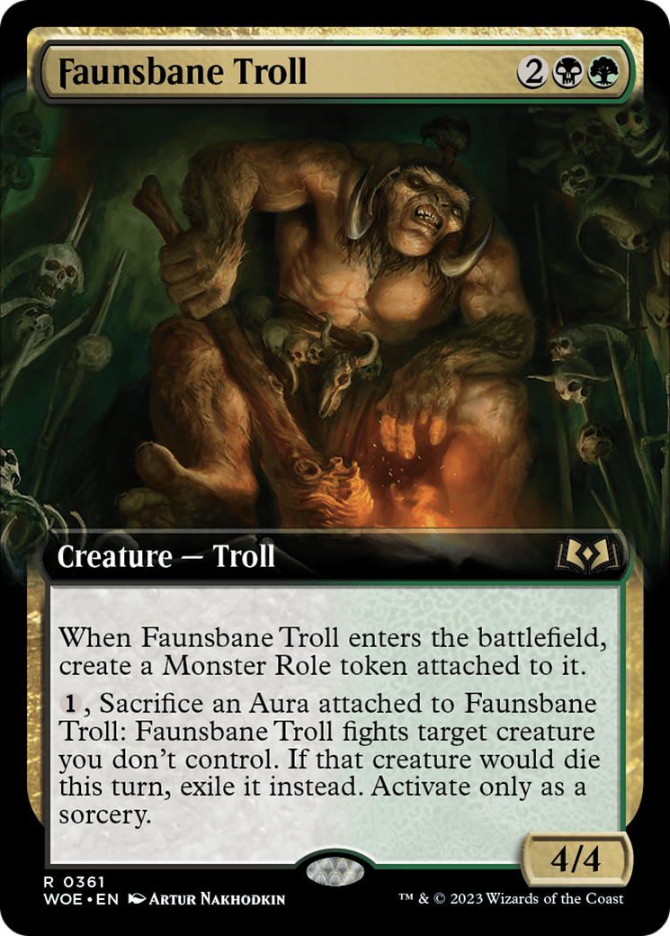 Faunsbane Troll (Extended Art) [Wilds of Eldraine] | North Game Den