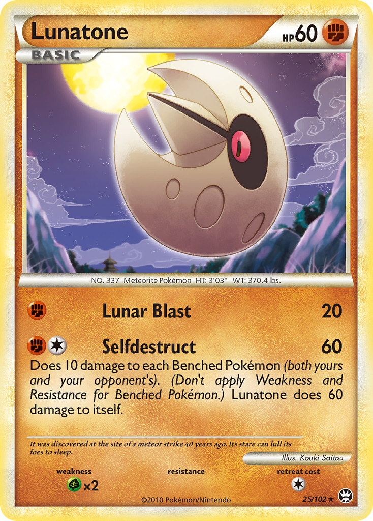 Lunatone (25/102) [HeartGold & SoulSilver: Triumphant] | North Game Den