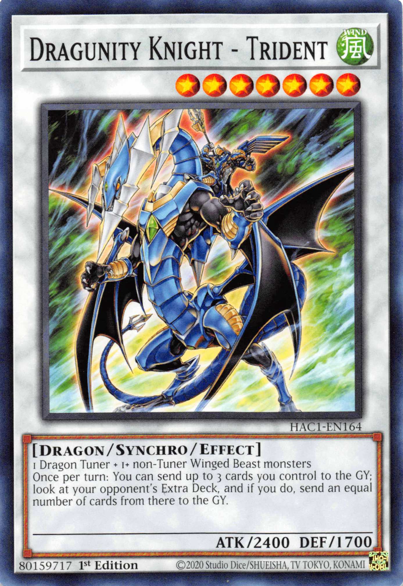 Dragunity Knight - Trident [HAC1-EN164] Common | North Game Den