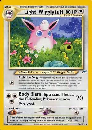 Light Wigglytuff (54/105) [Neo Destiny Unlimited] | North Game Den