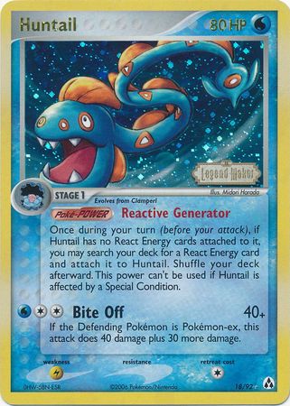 Huntail (18/92) (Stamped) [EX: Legend Maker] | North Game Den