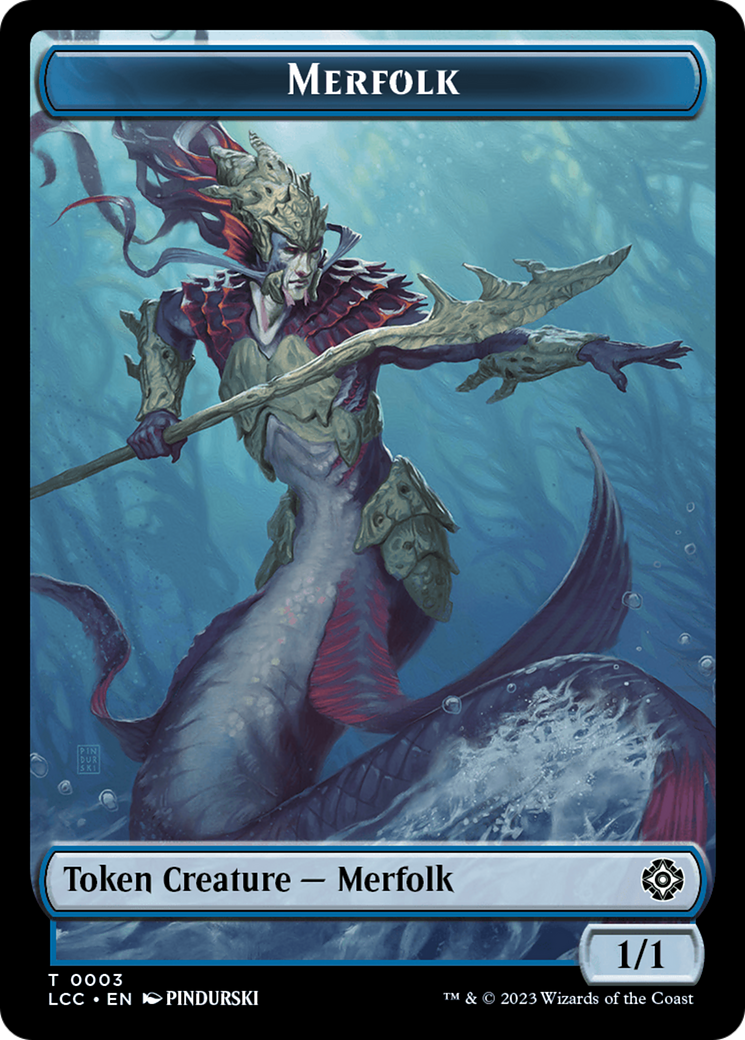 Boar // Merfolk (0003) Double-Sided Token [The Lost Caverns of Ixalan Commander Tokens] | North Game Den