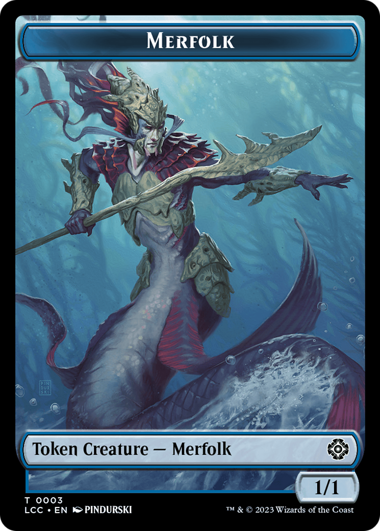 Frog Lizard // Merfolk (0003) Double-Sided Token [The Lost Caverns of Ixalan Commander Tokens] | North Game Den