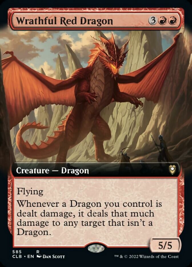 Wrathful Red Dragon (Extended Art) [Commander Legends: Battle for Baldur's Gate] | North Game Den
