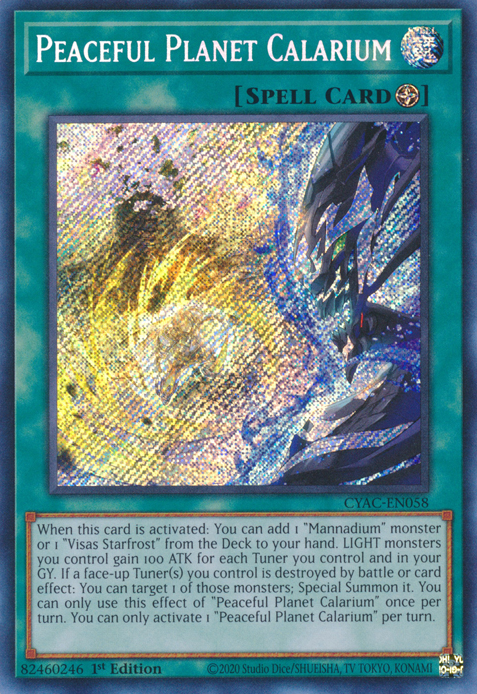 Peaceful Planet Calarium [CYAC-EN058] Secret Rare | North Game Den