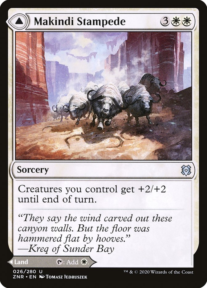 Makindi Stampede // Makindi Mesas [Zendikar Rising] | North Game Den