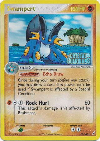 Swampert (27/100) (Stamped) [EX: Crystal Guardians] | North Game Den