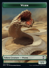 Elf Warrior // Wurm Double-sided Token [Streets of New Capenna Commander Tokens] | North Game Den