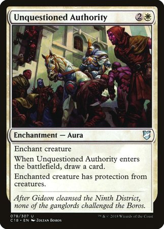 Unquestioned Authority [Commander 2018] | North Game Den