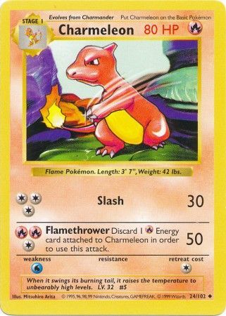 Charmeleon (24/102) [Base Set Shadowless Unlimited] | North Game Den