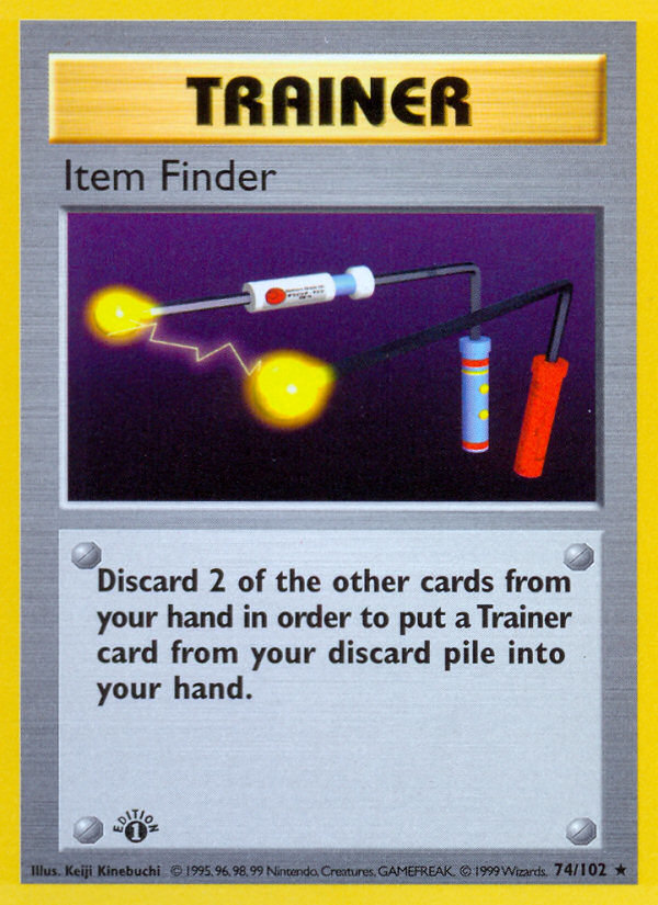 Item Finder (74/102) (Shadowless) [Base Set 1st Edition] | North Game Den