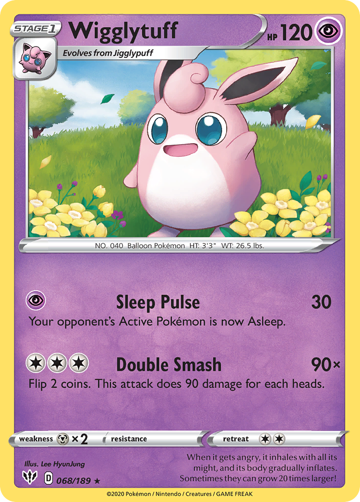 Wigglytuff (068/189) [Sword & Shield: Darkness Ablaze] | North Game Den