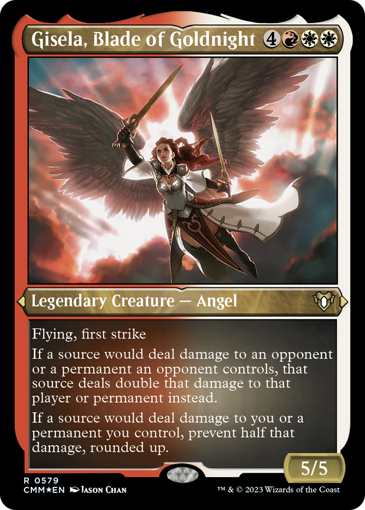 Gisela, Blade of Goldnight (Foil Etched) [Commander Masters] | North Game Den