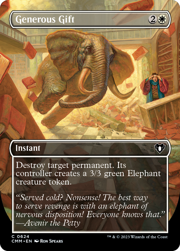 Generous Gift (Borderless Alternate Art) [Commander Masters] | North Game Den