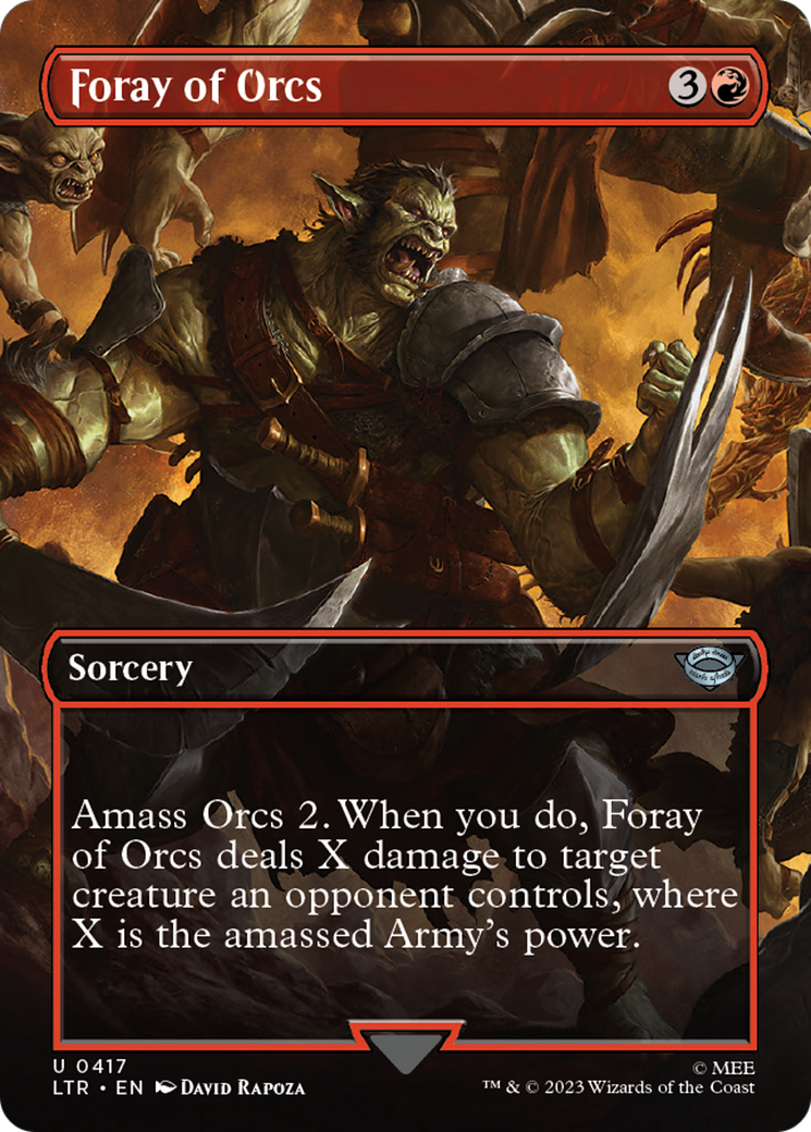 Foray of Orcs (Borderless Alternate Art) [The Lord of the Rings: Tales of Middle-Earth] | North Game Den