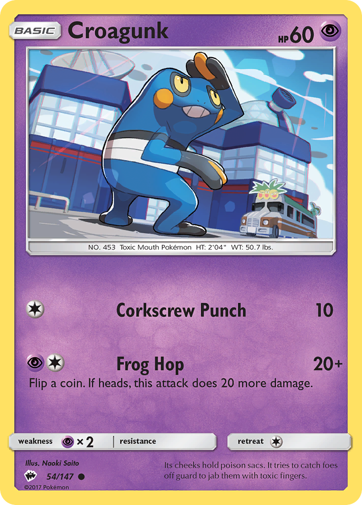 Croagunk (54/147) [Sun & Moon: Burning Shadows] | North Game Den