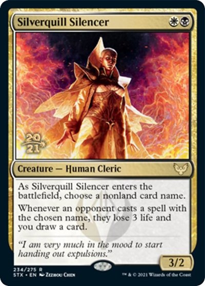 Silverquill Silencer [Strixhaven: School of Mages Prerelease Promos] | North Game Den