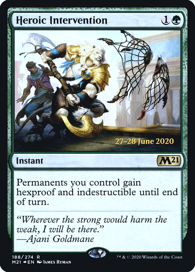 Heroic Intervention  [Core Set 2021 Prerelease Promos] | North Game Den