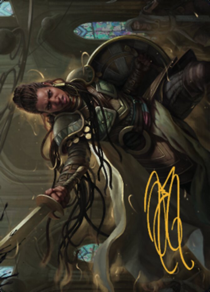 Shanna, Purifying Blade Art Card 1 (Gold-Stamped Signature) [Dominaria United Art Series] | North Game Den