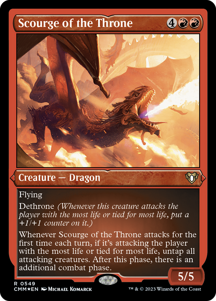 Scourge of the Throne (Foil Etched) [Commander Masters] | North Game Den