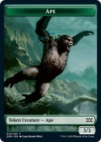 Ape // Golem Double-sided Token [Double Masters Tokens] | North Game Den