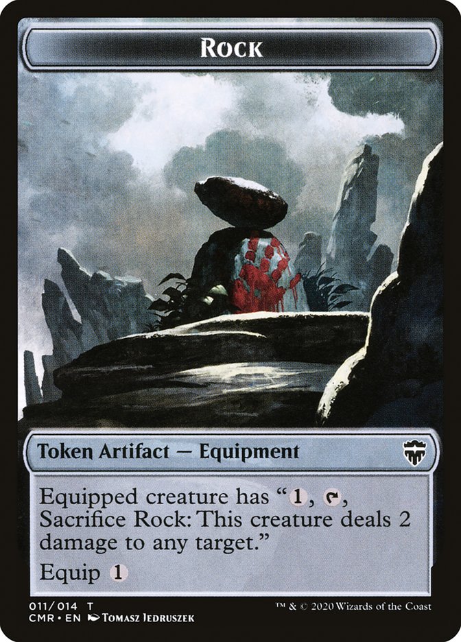 Rock // Treasure Token [Commander Legends Tokens] | North Game Den