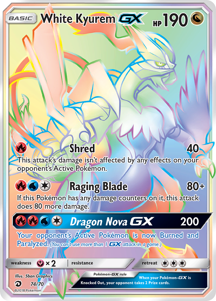 White Kyurem GX (74/70) [Sun & Moon: Dragon Majesty] | North Game Den