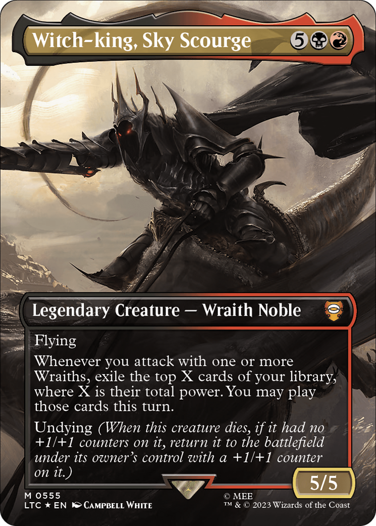 Witch-king, Sky Scourge (Borderless) (Surge Foil) [The Lord of the Rings: Tales of Middle-Earth Commander] | North Game Den