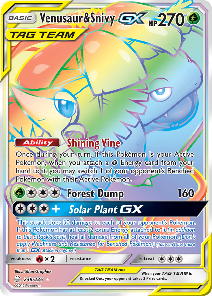 Venusaur & Snivy GX (249/236) [Sun & Moon: Cosmic Eclipse] | North Game Den