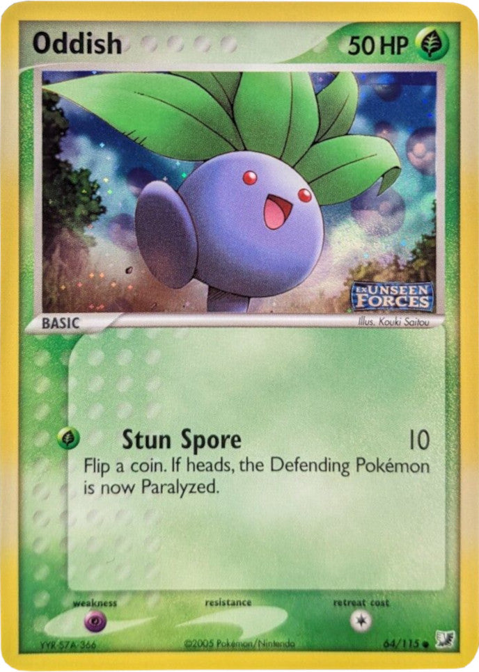 Oddish (64/115) (Stamped) [EX: Unseen Forces] | North Game Den