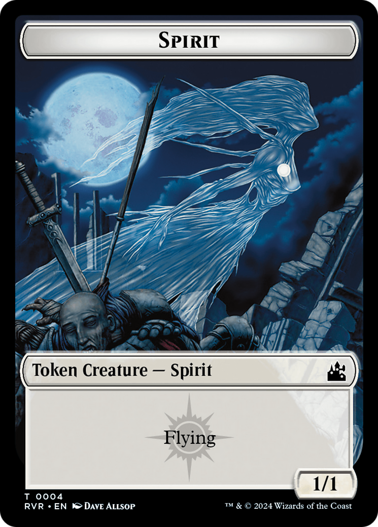 Spirit Token (0004) [Ravnica Remastered Tokens] | North Game Den