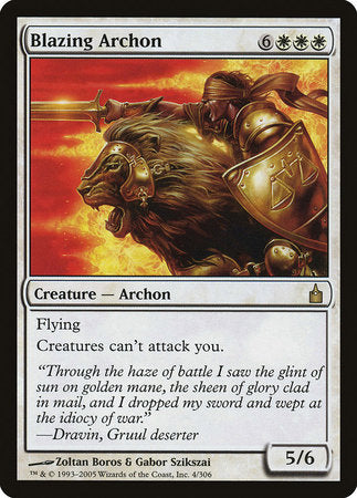 Blazing Archon [Ravnica: City of Guilds] | North Game Den