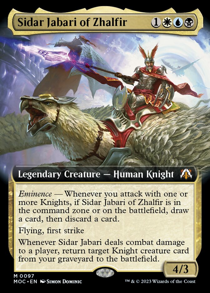 Sidar Jabari of Zhalfir (Extended Art) [March of the Machine Commander] | North Game Den
